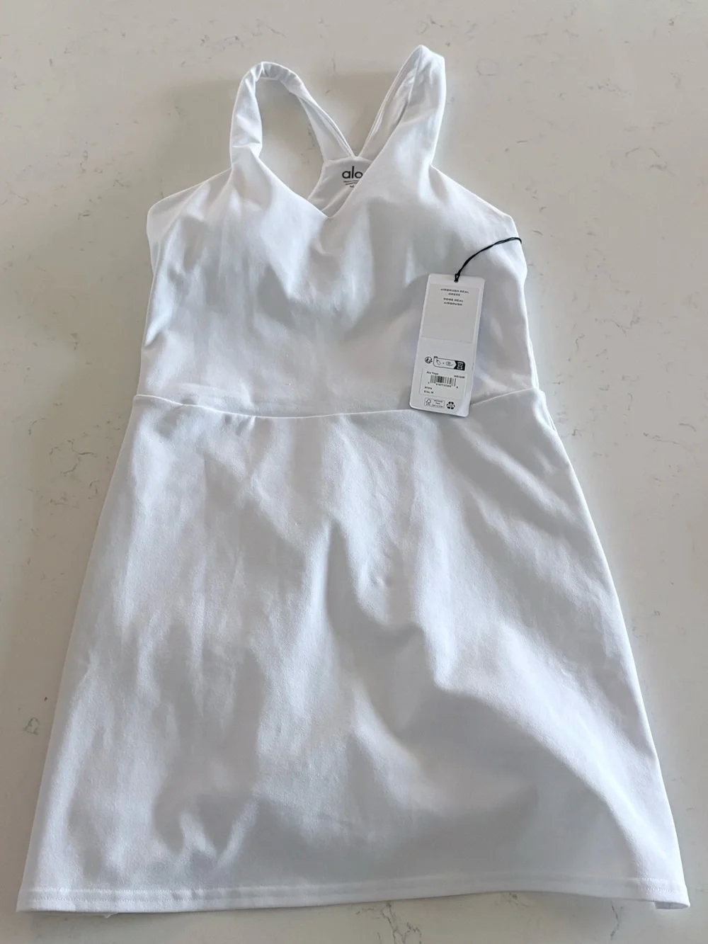 Alo White Athletic Dress - Airbrush Real Dress